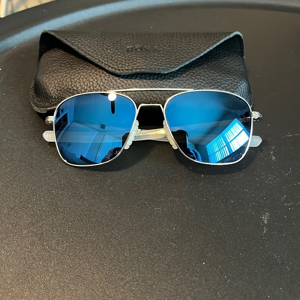 Roka falcon titanium - silver frame - glacier mirror lens